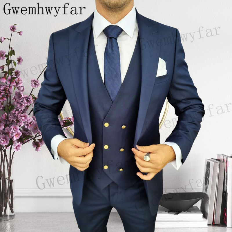 Men Formal Wear With Blazer - Gwenhwyfar padrinos de boda esmoquin con
