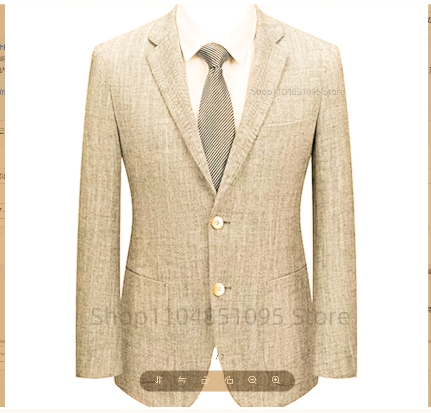 Men Formal Wear For Summer - Blazer de Lino para Hombre, Corte