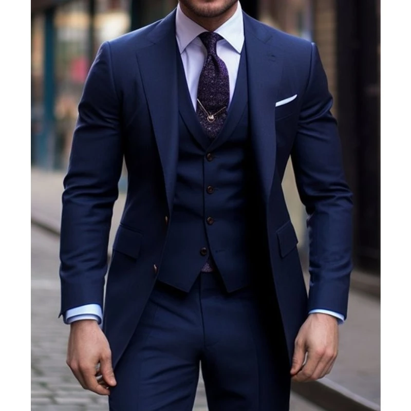 Men Formal Wear With Blazer - Trajes informales De 3 piezas para