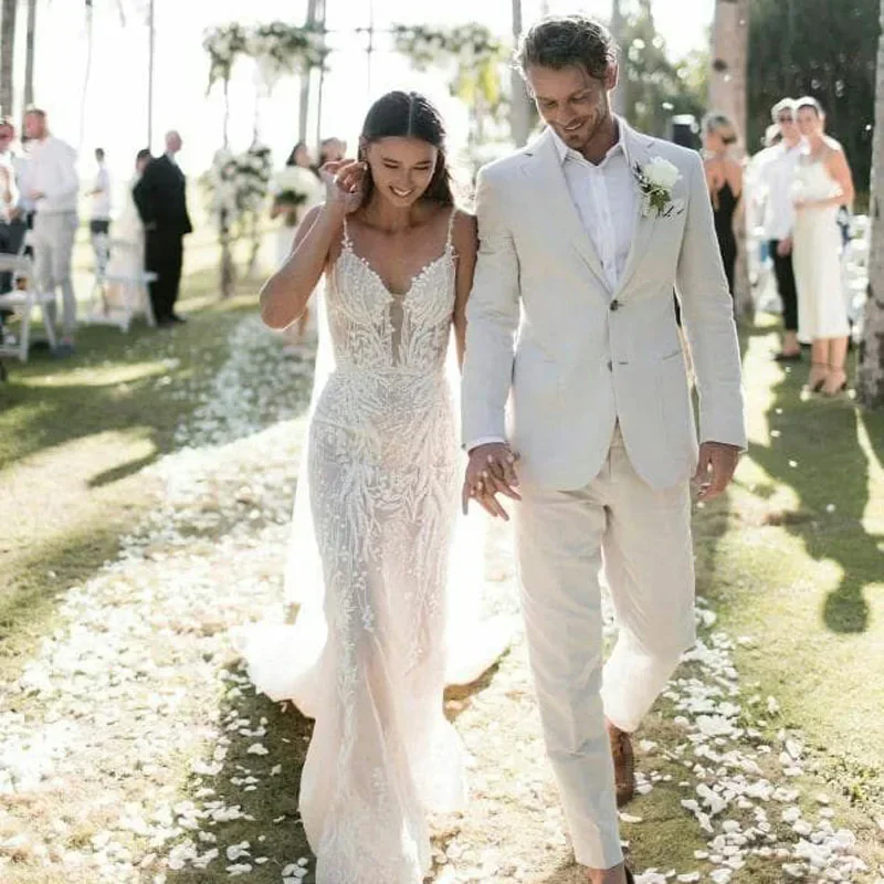 Esmoquin de boda de lino para  - Men Formal Wear For Summer reseña y precio