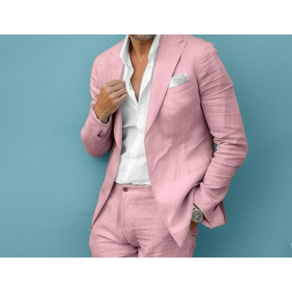 Traje de Lino para Hombre, Est - Men Formal Wear For Summer reseña y precio